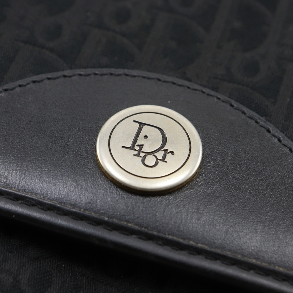 CHRISTIAN DIOR Vintage Black Canvas Shoulder Bag - Picture 15 of 16